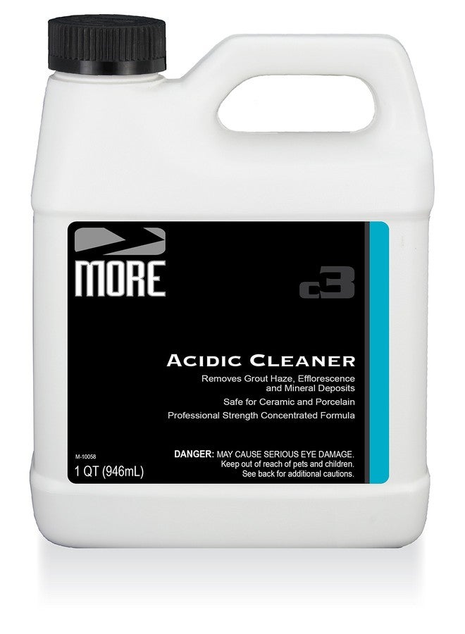 MORE Surface Care MORE Grout Cleaner for Tile Floors - Acidic Grout Cleaning Solution - Removes Cement-Based Grout Haze, Efflorescence and Mineral Deposits - Quart 32oz - Image 1